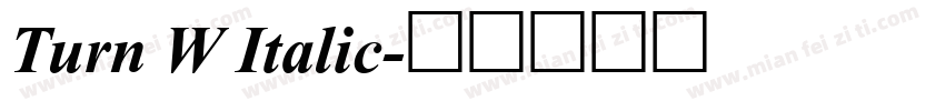 Turn W Italic字体转换